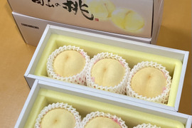 🍑🍑岡山県一宮産　大玉3玉【贈答用2箱セット】【頂】