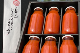 【母の日ギフト】本物の甘さと健康をお届けする贅沢無添加トマトジュース180ml×6