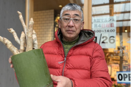 『激レア』　タラの芽の原木「竹花瓶付き」
春を一足先に告げる南国の木の芽です。
栽培マニュアルもお付けします。