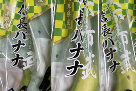 【味に自信あり」天下布武信長バナナ！　安心・安全、皮まで食べれる純国産バナナ！！！