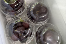 【林檎の花】藤稔の粒　箱込1kg弱 藤稔の通販｜ぶどう｜食べチョク｜産地直送(産直)お取り寄せ通販