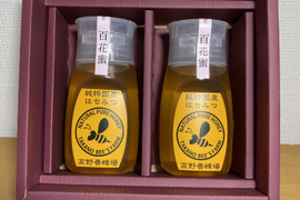 鹿児島産百花蜜300g 2本詰合せ
　　　　　　　化粧箱入り
【熨斗、名入れなど特記事項へのご記入をお願いします。】
