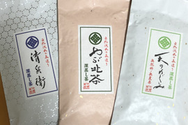 【2025新茶】ネコポス便　静岡（森町産）深蒸し煎茶　飲み比べ3本セット　清兵衛・天のめぐみ・やぶ北茶