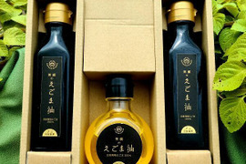 笑顔のえごま油 (3本セット/90g × 3本)遮光瓶2本+丸瓶1本|低温圧搾一番生搾り100%国内産のプレミアムえごま油