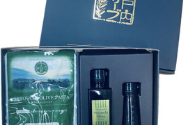 【ギフト】熨斗対応可　国産オリーブオイル・お酢・パスタ詰め合わせギフトセット