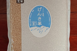 JAS認証有機栽培・富山県産コシヒカリ玄米　 4.5kg（30合）　真空パック入り！