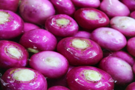 天然の彩り！クセになるクセの強い焼畑あつみかぶの甘酢漬け　180g×3袋