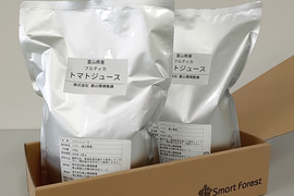 トマトのプロが作った！！『ストレートトマトジュース』1ℓ×2パック 1箱（富山県産フルティカ100％使用）