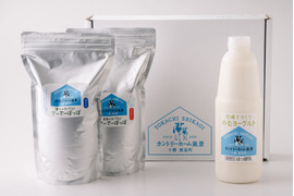 【北海道十勝鹿追町からお届け】
牧場てづくり乳製品セット　『メラ』