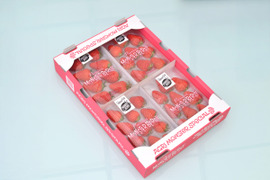 極旨！紅ほっぺＤＸトレー４個入り　約230ｇ　4トレー