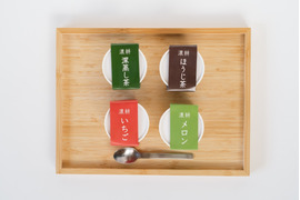 森木農園アイス　4個セット（いちご、深蒸し茶、ほうじ茶、メロン）【初回限定BOX】