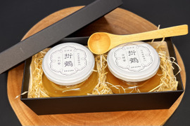 野生日本蜜蜂の蜂蜜【非加熱の生はちみつ】ギフトBOX【たれ蜜と発酵蜜】110g ×2個