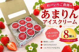 【あまりん】いちごアイスクリーム８個入