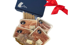【父の日ギフト】香心ポーク焼肉用厚切り（約1.0㎏）＋無添加加工品2種