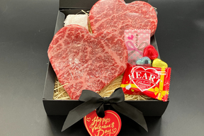 【バレンタイン】ハートステーキ2枚［牛脂・チョコ・紙袋付き］鹿児島県 黒毛和牛 牛肉 さつま福永牛 受賞歴多数 〔ギフト バレンタイン お取り寄せ プレゼント 贈答用 おすすめ 牧場直送 イベント］