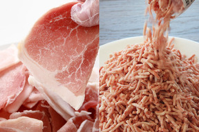 ＜メガ盛り＞切り落とし&挽肉セット　2kg（切り落とし 500g×2P、挽き肉 500g×2p）
