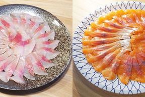 ミニだし醤油付き！どっちが好み？イワナ・ニジマス2種の刺身盛りセット（各3人前） [受注生産]