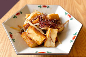 厚揚げとふのりの甘辛炒め