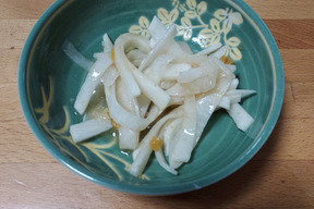 3分クッキング　大根のフルーツソースあえ