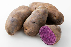 ♪ ちょっぴり春を感じる可愛いお色 ♪ カラフルじゃがいも（シャドークイーン/ノーザンルビー）2種セット（合計5キロ）