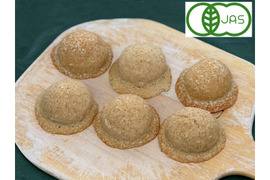 全部有機！Singleパン②：麦の栽培から一貫生産　自然栽培有機小麦のみ使用したキャラメルムーン×6