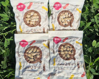 食べだしたら止まらないと大好評！千葉県産落花生【Qなっつ】135g×4P 、食べきりサイズでおすそ分けにもおすすめ【冬ギフト】