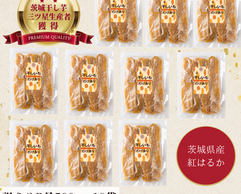 【冬ギフト】 ちょこっと訳あり　茨城県産紅はるか干し芋B品500g×10袋
