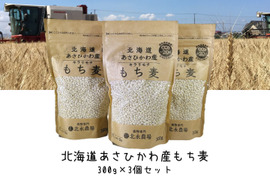 北海道あさひかわ産もち麦　300g×3個セット