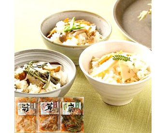 国産天然山菜 茸・筍・山菜炊き込みご飯の素各1袋 2合用