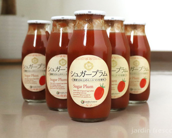 高糖度・高リコピン(13mg)ミニトマトシュガープラム超濃厚ジュース6本セット、旨味と甘さで料理にも使えます(300190)