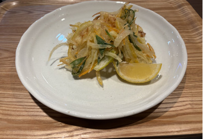 はるかの皮のかき揚げ