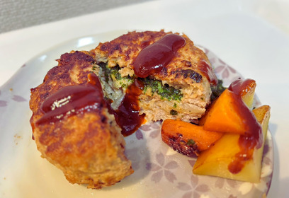 モロヘイヤ入りハンバーグ