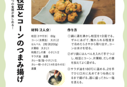 枝豆とコーンのつまみ揚げ