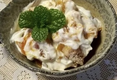 干し柿のヨーグルト漬け