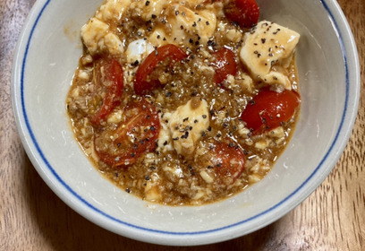 ミニトマトの麻婆豆腐