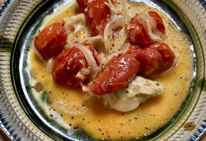 ミニトマトのチーズ煮