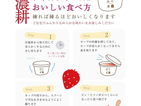 森木農園アイス　4個セット（いちご、深蒸し茶、ほうじ茶、メロン）【初回限定BOX】