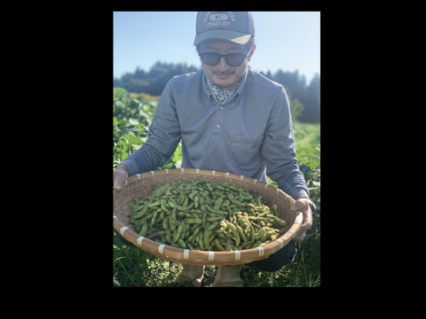 【期間限定】甘い！自然栽培枝豆『音更大袖振大豆』（500g×2p）