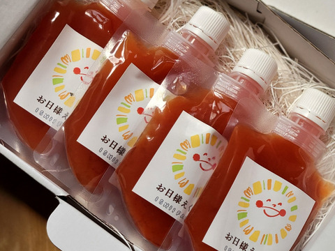 飲める！なめらか過ぎてスプーン不要🍅お日様えくぼのミニトマトジュレ150g×４P
