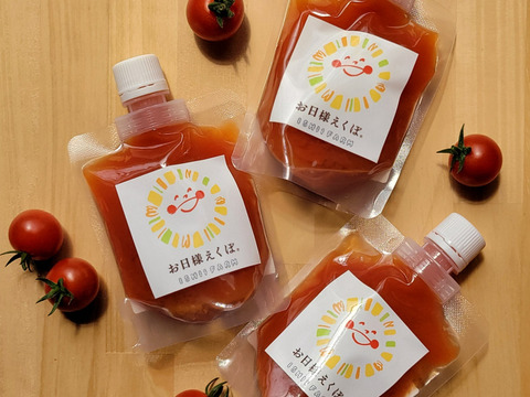 飲める！なめらか過ぎてスプーン不要🍅お日様えくぼのミニトマトジュレ150g×４P