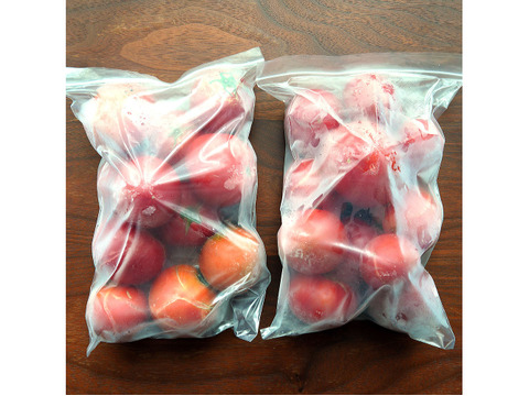 冷凍トマト 4kg（兵庫県産・産地直送）農薬不使用 皮むき不要 スムージー パスタソース 冷やし中華 素麺 ジャム なんでも使えます