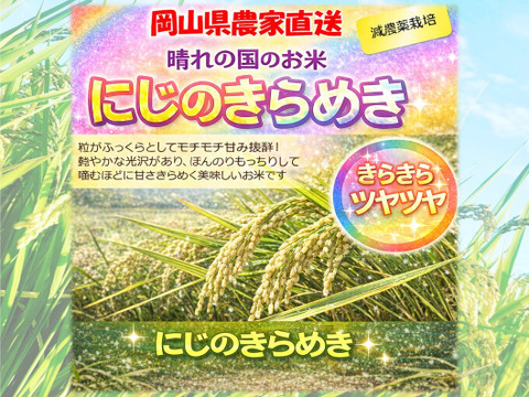 モチモチつやつや「にじのきらめき」岡山県産 玄米 10kg