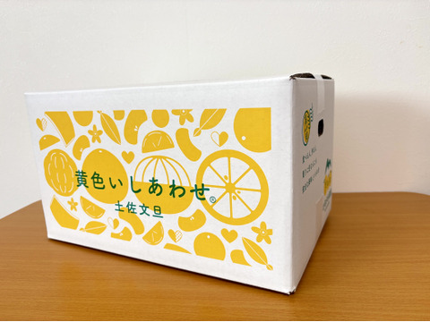 化学合成農薬栽培期間中不使用　土佐文旦　家庭用訳あり品　大玉 　5kg入(7〜8個)　黄色いしあわせ®　文旦の本場👑高知県土佐市産　☆便利な皮むき器付き　※北海道への配送はできません