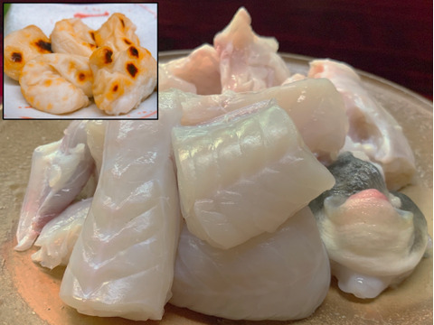 【限定食材!白子付き】春夏とらふぐ切身アラセット『焼きひれ/特製ゆずポン酢付き』