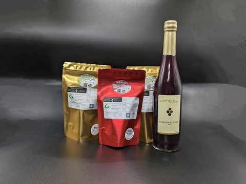 枝付きセミドライぶどう2種（ルージュ１個とシャイン２個）巨峰ジュース中瓶１本★信州の環境にやさしい農産物（長野県認証）