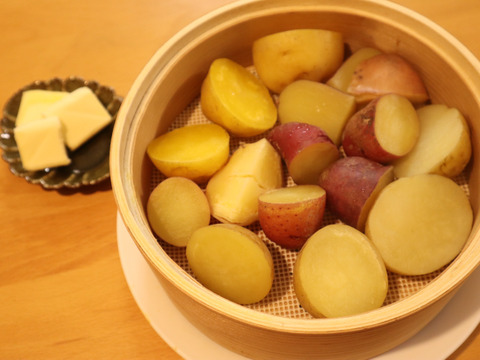 【自然栽培】じゃがいも4種類食べ比べ 2kg（500g×4品種）（肥料・農薬不使用）　馬鈴薯