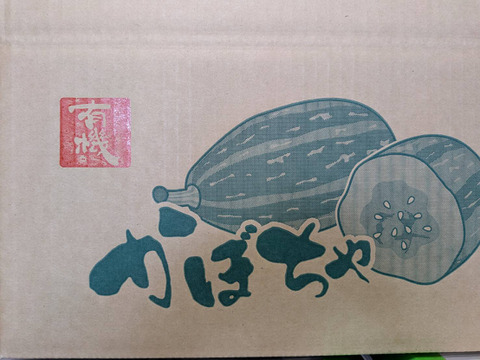 【サラダカボチャ】訳あり　有機JAS認証取得　万次郎かぼちゃ生まるごと（約6.3キロ）3個入