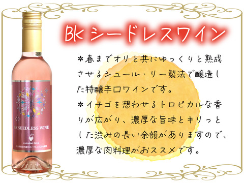 花笑み農園　花笑みワインセット　『ニューピオーネワイン＆BKシードレスワイン』WpWb