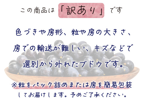 花笑み農園　岡山の訳ありBKシードレス１kg【9/14～順次発送】WB-1