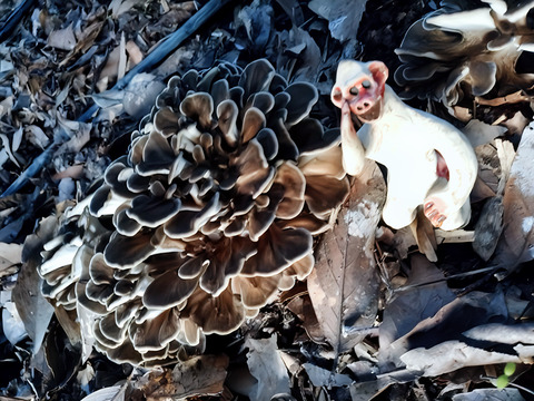 森薫る　原木まいたけ　500ｇ【世界農業遺産認定クヌギ林とため池がつなぐ国東半島】クヌギを使用して森で育てました。